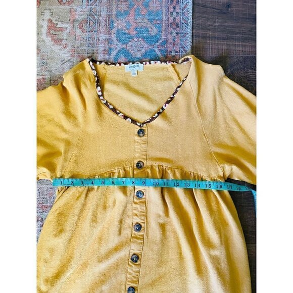 Umgee Women's Blouse Yellow Size Small - Picture 10 of 10